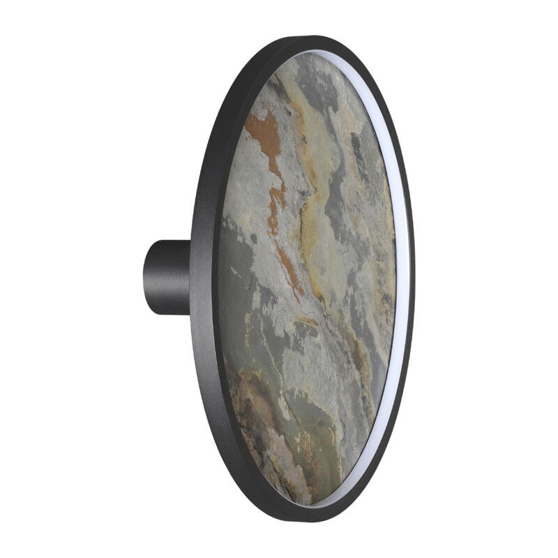 5078/35L L-VISION ODL24 000 черн./серо-беж./металл/натур.камень/акрил Настен.-потолочн.cветильн. LED 35W 3000K STOFLAKE 2