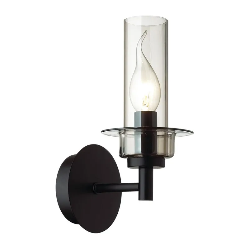 6555/1W CLASSI LN26 100 черный/дымчатый/металл/стекло Бра E14 1*40W 220V MADONNA