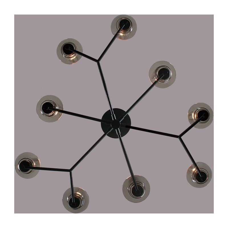 6555/9C CLASSI LN26 100 черный/дымчатый/металл/стекло Люстра потолочная E14 9*40W 220V MADONNA 4