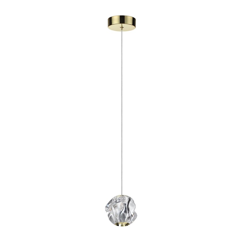 5085/5L L-VISION ODL25 563 золото/прозрачный/металл/акрил Подвес LED 5W 4000K 240Лм JEMSTONE 6