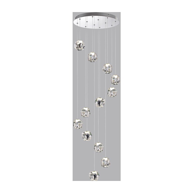 5084/60L L-VISION ODL25 561 хром/прозрачный/металл/акрил Люстра каскадная LED 60W 4000K 3000Лм JEMSTONE 3