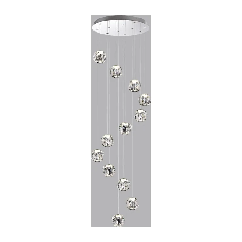 5084/60L L-VISION ODL25 561 хром/прозрачный/металл/акрил Люстра каскадная LED 60W 4000K 3000Лм JEMSTONE 2
