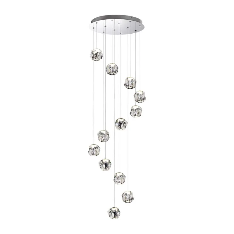 5084/60L L-VISION ODL25 561 хром/прозрачный/металл/акрил Люстра каскадная LED 60W 4000K 3000Лм JEMSTONE