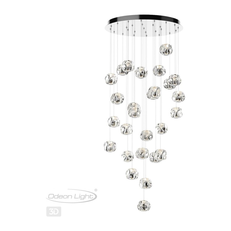 5084/120L L-VISION ODL25 561 хром/прозрачный/металл/акрил Люстра каскадная LED 120W 4000K 6000Лм JEMSTONE 2