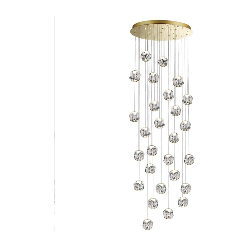 5085/120L L-VISION ODL25 563 золото/прозрачный/металл/акрил Люстра каскадная LED 120W 4000K 5500Лм JEMSTONE