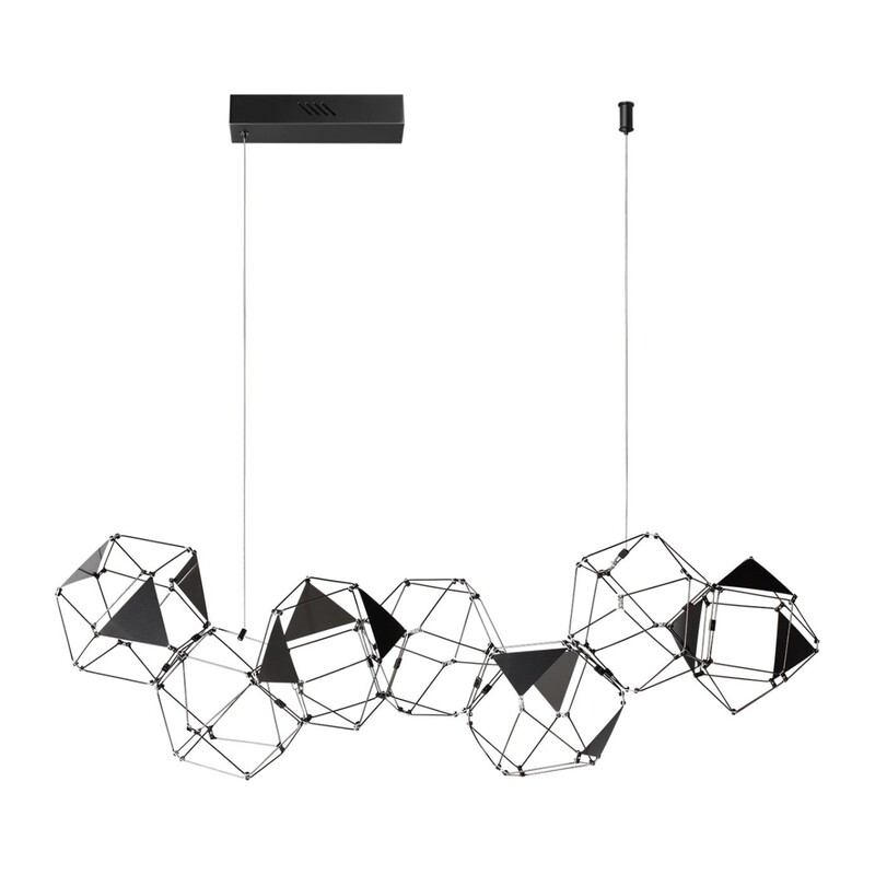 5087/32L L-VISION ODL25 293 черный хром/металл Люстра LED 32W 4000K 1900Лм TRELLIS 2