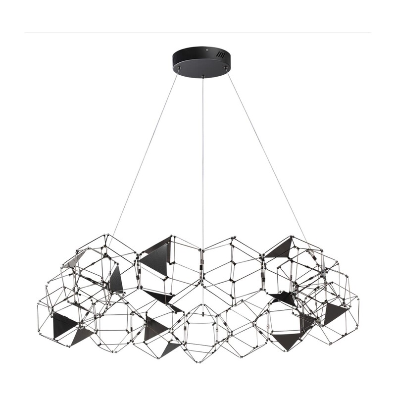 5087/68L L-VISION ODL25 293 черный хром/металл Люстра LED 68W 4000K 3740Лм TRELLIS 5