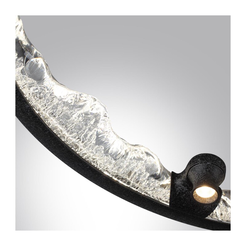 7001/44L HIGHTECH ODL25 000 Подвесной светильник черный ice crack/акрил разд. Вкл. с ПДУ IP20 LED 44W 1309Лм 3000/3800/4800K CRI > 90 CAYON 2