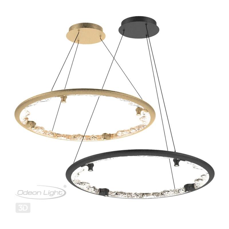 7002/55L HIGHTECH ODL25 000 Подвесной светильник золотой ice crack/акрил/хрусталь разд. вкл. с ПДУ IP20 LED 55W 2843Лм 3000/4000/5700K CRI > 90 CAYON 3