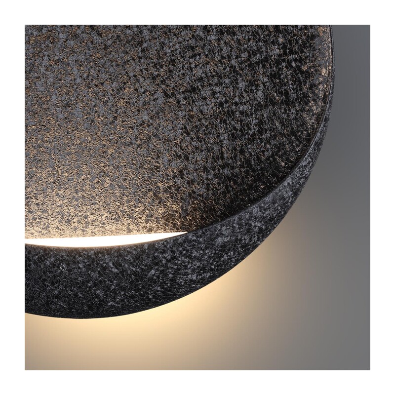 7003/7WL HIGHTECH ODL25 297 Настенный светильник черный ice crack/акрил IP44 LED 7W 231Лм 3000K CRI > 90 VELA 2