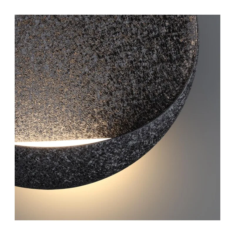 7003/7WL HIGHTECH ODL25 297 Настенный светильник черный ice crack/акрил IP44 LED 7W 231Лм 3000K CRI > 90 VELA 3