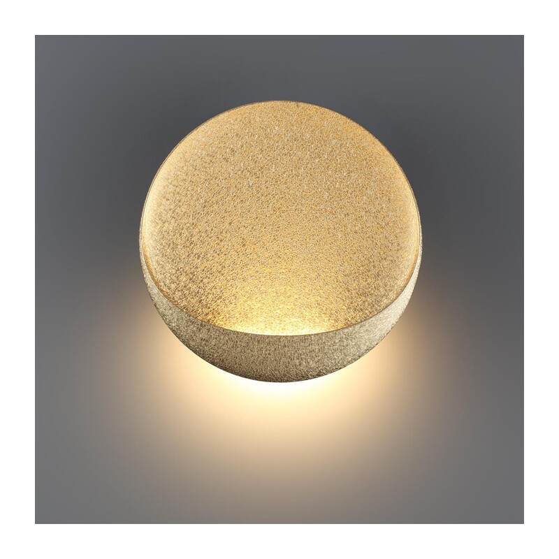 7004/7WL HIGHTECH ODL25 297 Настенный светильник золотой ice crack/акрил IP44 LED 7W Лм 3000K CRI > 90 VELA 5