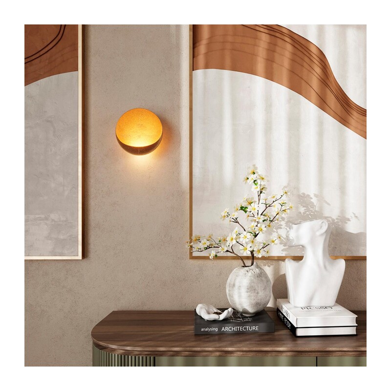 7004/7WL HIGHTECH ODL25 297 Настенный светильник золотой ice crack/акрил IP44 LED 7W Лм 3000K CRI > 90 VELA 7