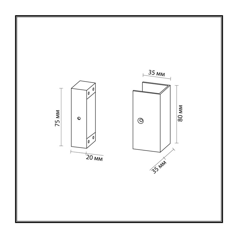 7006/2F HIGHTECH ODL25 262 Фиксатор для накладного монтажа (двухсторонний) IP20 FINO 2