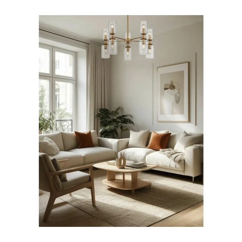 6586/10 MODERNI LN26 132 золото/прозрачный, металл/стекло Люстра подвесная E14 10*40W 220V KASSIA 4
