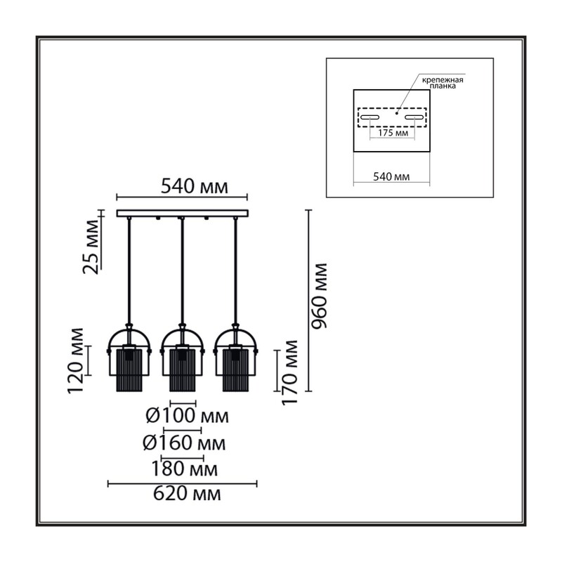 6592/3A MODERNI LN26 405 латунь/серый, металл/текстиль, стекло Подвес E14 3*40W 220V JANE 3