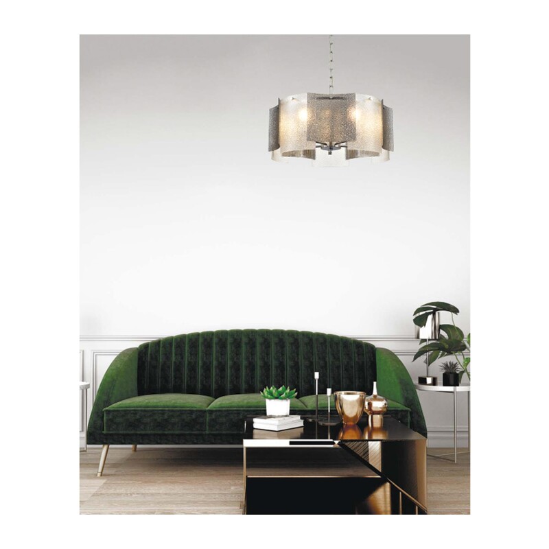 6594/5 MODERNI LN26 204 хром/тонированное стекло, металл/стекло Люстра подвесная E14 5*40W 220V DANDY 5
