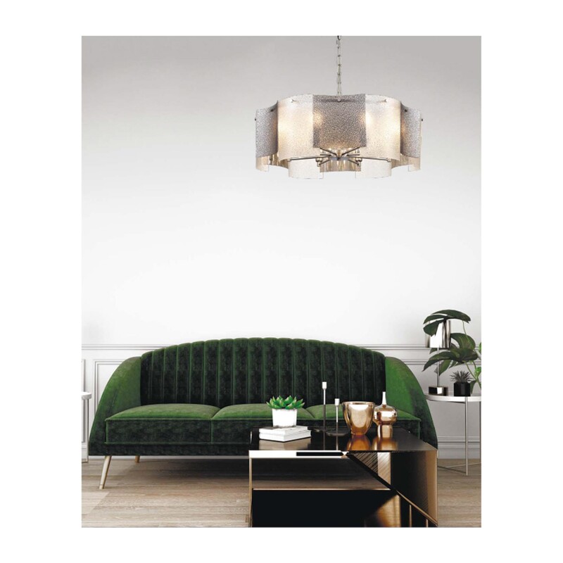 6594/8 MODERNI LN26 204 хром/тонированное стекло, металл/стекло Люстра подвесная E14 8*40W 220V DANDY 5