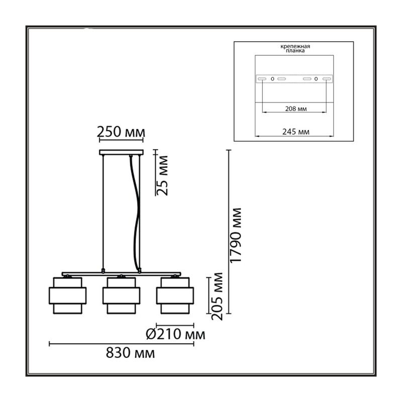 8003/3A MODERNI LN26 312 черный/черный, золотой металл/металл, текстиль Подвес Е27 3*60W 220V ANIMAISA 3