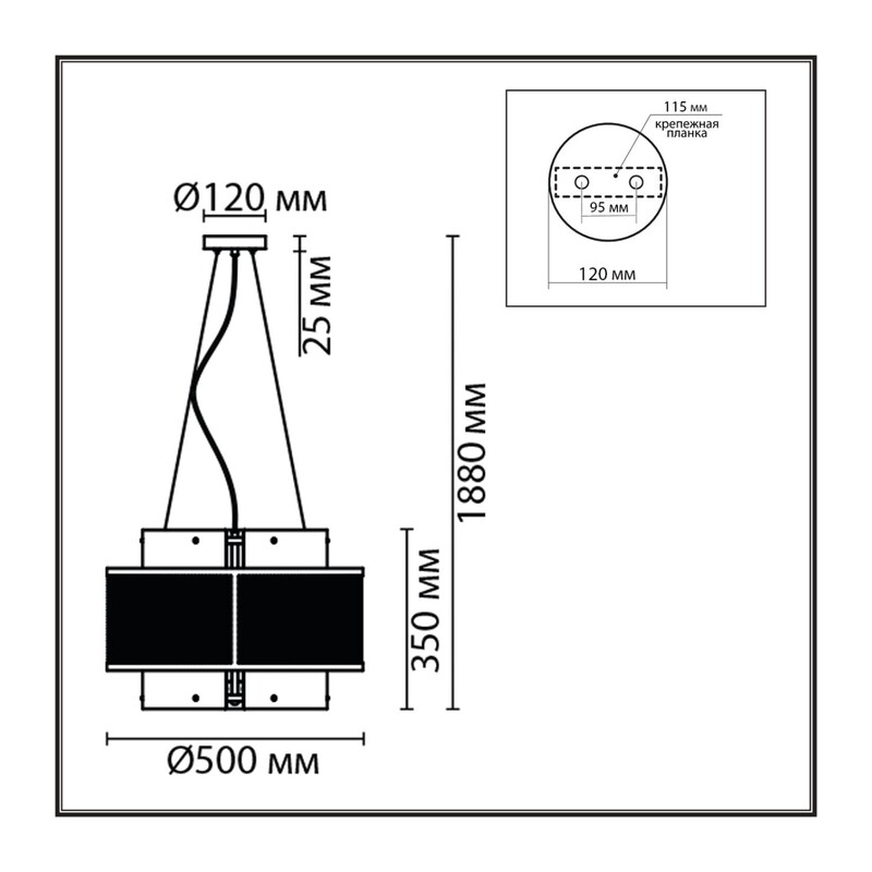 8007/6 MODERNI LN26 296 черный/черный, золотой металл/металл, стекло Люстра подвесная Е14 6*40W 220V ZARINA 3