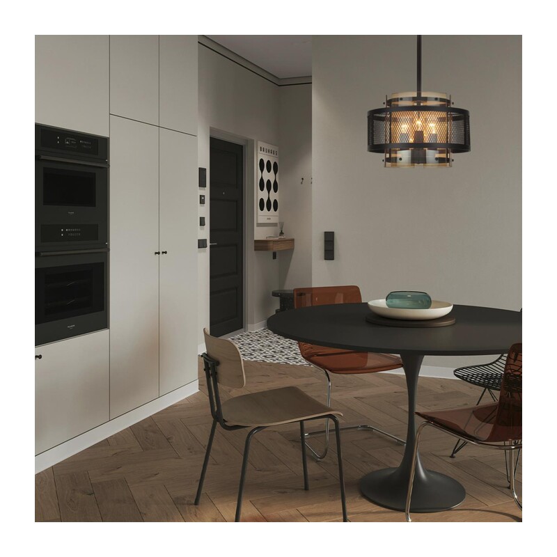 8007/6 MODERNI LN26 296 черный/черный, золотой металл/металл, стекло Люстра подвесная Е14 6*40W 220V ZARINA 5