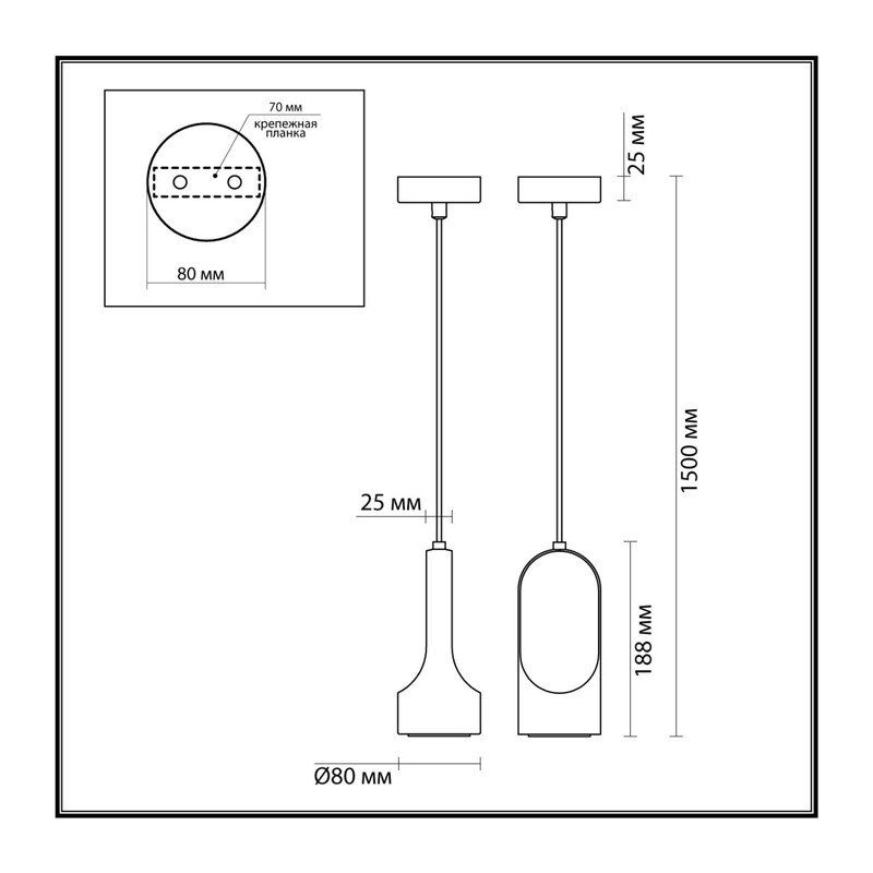 7010/1B L-VISION ODL25 193 Подвесной светильник серый/керамогранит IP20 LED 1*5W 3000K 220V PIETRA 3