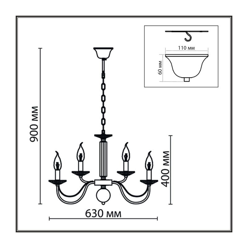 8033/10 CLASSI LN26 080 медь, металл/стекло Люстра подвесная Е14 10*40W 220V INCANTO 2