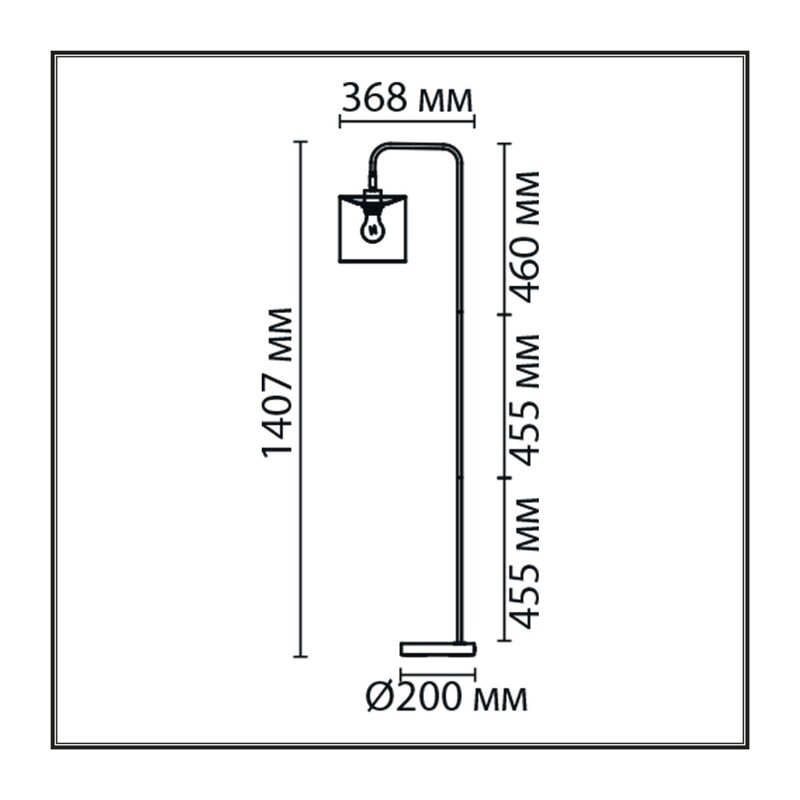 8037/1F MODERNI LN26 461 черный/серый/золотой, металл/текстиль Торшер Е27 60W 220V ELSA 2