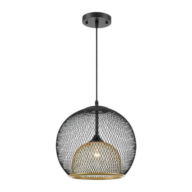 8052/1A SUSPENTIONI LN26 399 черный/черный, золото металл/металл Подвесной светильник E27 1*60W 220V LEONELA