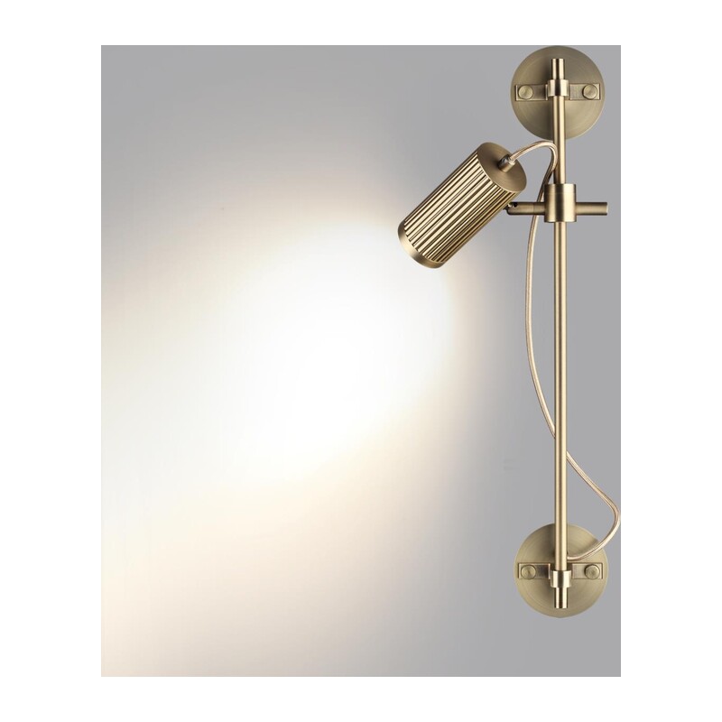 7013/1W HIGHTECH ODL25 477 Настенный св-к поворотный на 50°/180° металл/под латунь IP20 LED GU10 10W 220V MANCHESTER 2