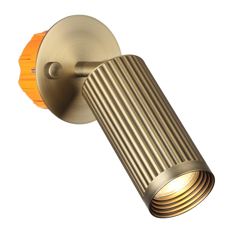 7013/1WA HIGHTECH ODL25 477 Настенный св-к поворотный на 180°/350° металл/под латунь IP20 LED GU10 10W 220V MANCHESTER 2