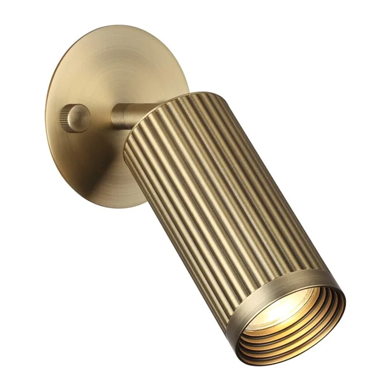 7013/1WA HIGHTECH ODL25 477 Настенный св-к поворотный на 180°/350° металл/под латунь IP20 LED GU10 10W 220V MANCHESTER