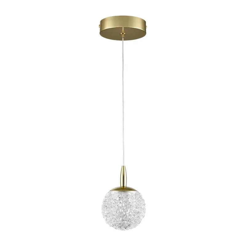 8080/1A LEDIO LN25 000  золото/прозрачный, металл/акрил Подвесной светильник LED 3W 4000K 220V TRINO