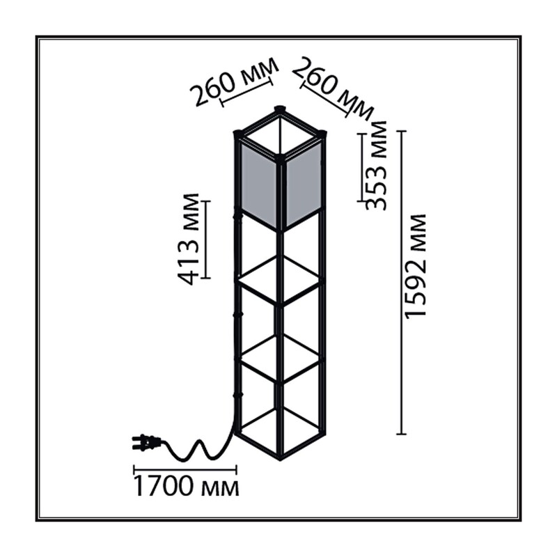 8089/1F COMFI LN26 459 белый, дерево/текстиль Торшер Е27 1*60W 220V PRACTIC 2
