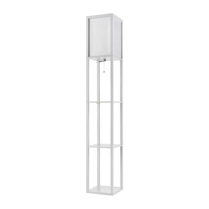 8089/1F COMFI LN26 459 белый, дерево/текстиль Торшер Е27 1*60W 220V PRACTIC