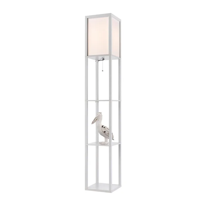 8089/1F COMFI LN26 459 белый, дерево/текстиль Торшер Е27 1*60W 220V PRACTIC 4