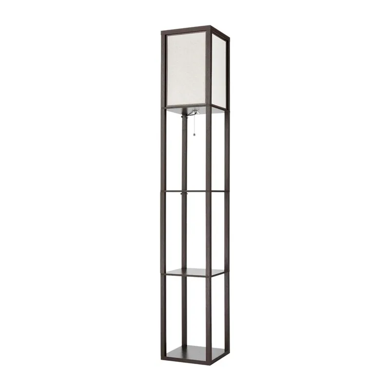 8090/1F COMFI LN26 460 кофейный/белый, дерево/текстиль Торшер Е27 1*60W 220V PRACTIC