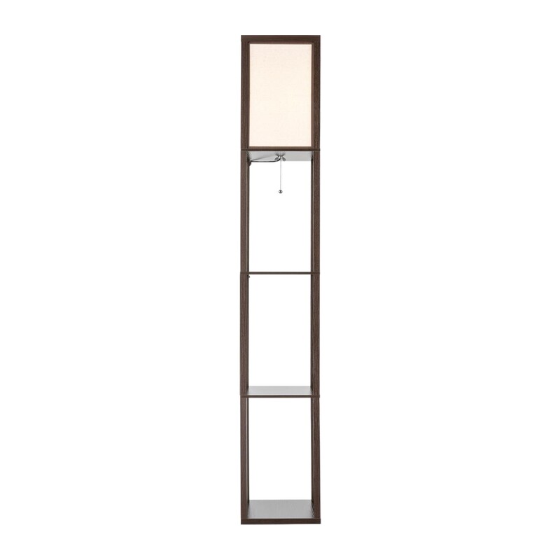8090/1F COMFI LN26 460 кофейный/белый, дерево/текстиль Торшер Е27 1*60W 220V PRACTIC