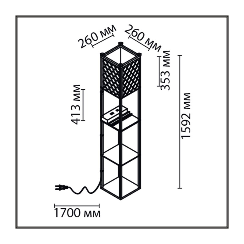 8093/1F COMFI LN26 460 черный/белый, дерево/текстиль Торшер Е27 1*60W 220V PRACTIC 2