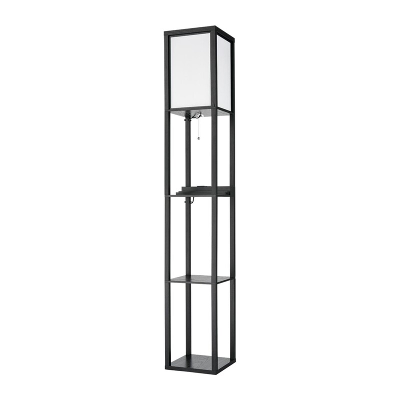8093/1F COMFI LN26 460 черный/белый, дерево/текстиль Торшер Е27 1*60W 220V PRACTIC 4