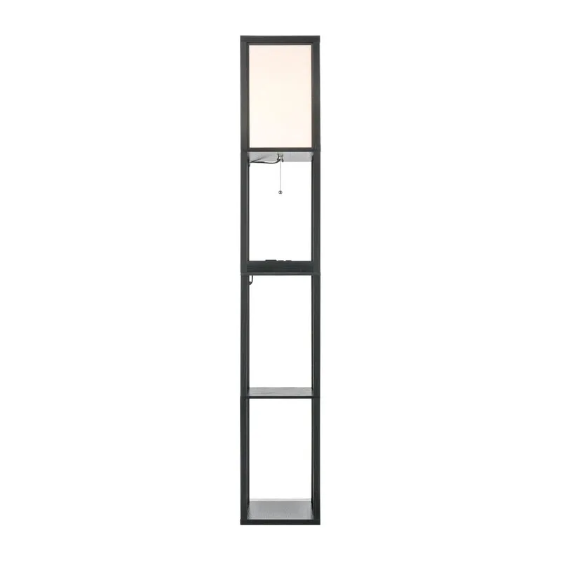 8093/1F COMFI LN26 460 черный/белый, дерево/текстиль Торшер Е27 1*60W 220V PRACTIC 2