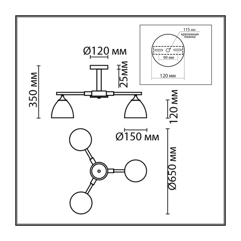 8095/3C MODERNI LN26 340 белый/белый металл, дерево/металл Люстра потолочная Е27 3*60W 220V COLANGE 2