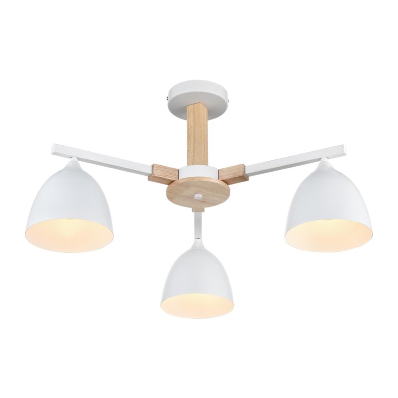 8095/3C MODERNI LN26 340 белый/белый металл, дерево/металл Люстра потолочная Е27 3*60W 220V COLANGE
