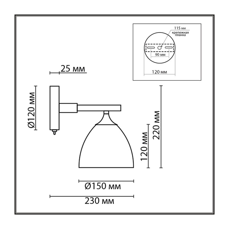 8095/1W MODERNI LN26 340 белый/белый металл, дерево/металл Бра Е27 1*60W 220V COLANGE 2