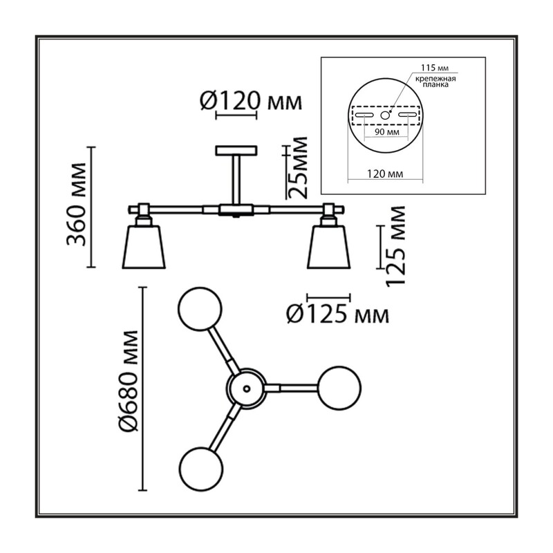 8097/3C MODERNI LN26 342 белый/белый металл, дерево/металл Люстра потолочная Е27 3*60W 220V ROSALINA 2