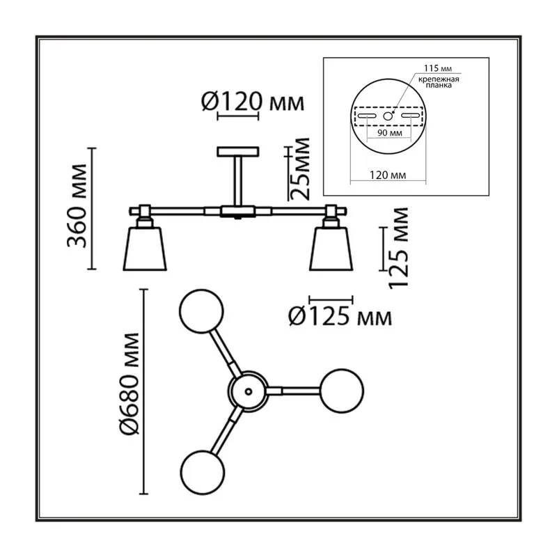 8097/3C MODERNI LN26 342 белый/белый металл, дерево/металл Люстра потолочная Е27 3*60W 220V ROSALINA 6