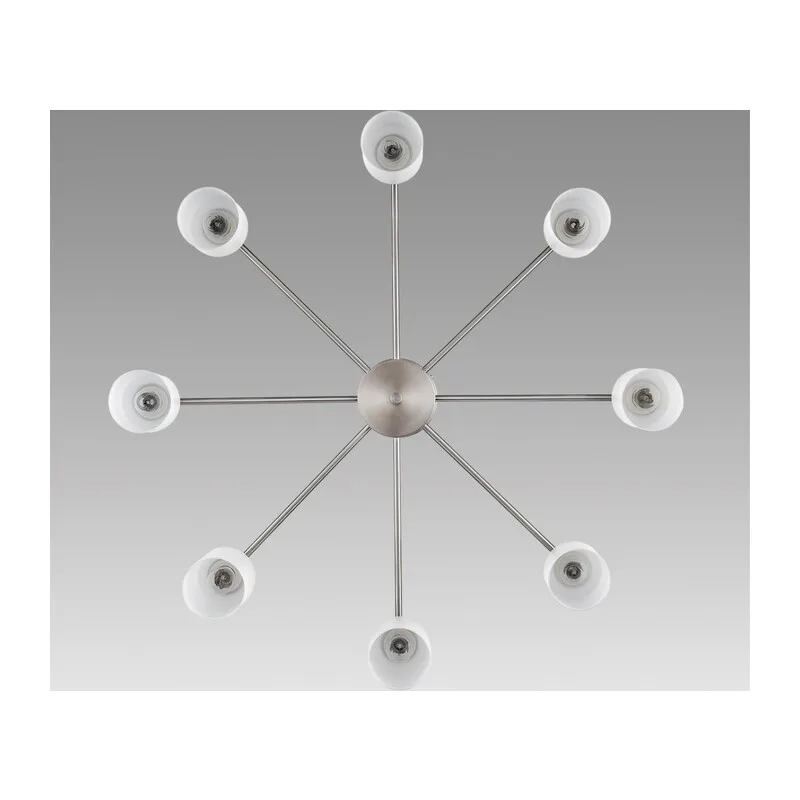 8099/8C COMFI LN26 105 никель/белый металл/стекло Люстра потолочная Е14 8*40W 220V MAVE 3