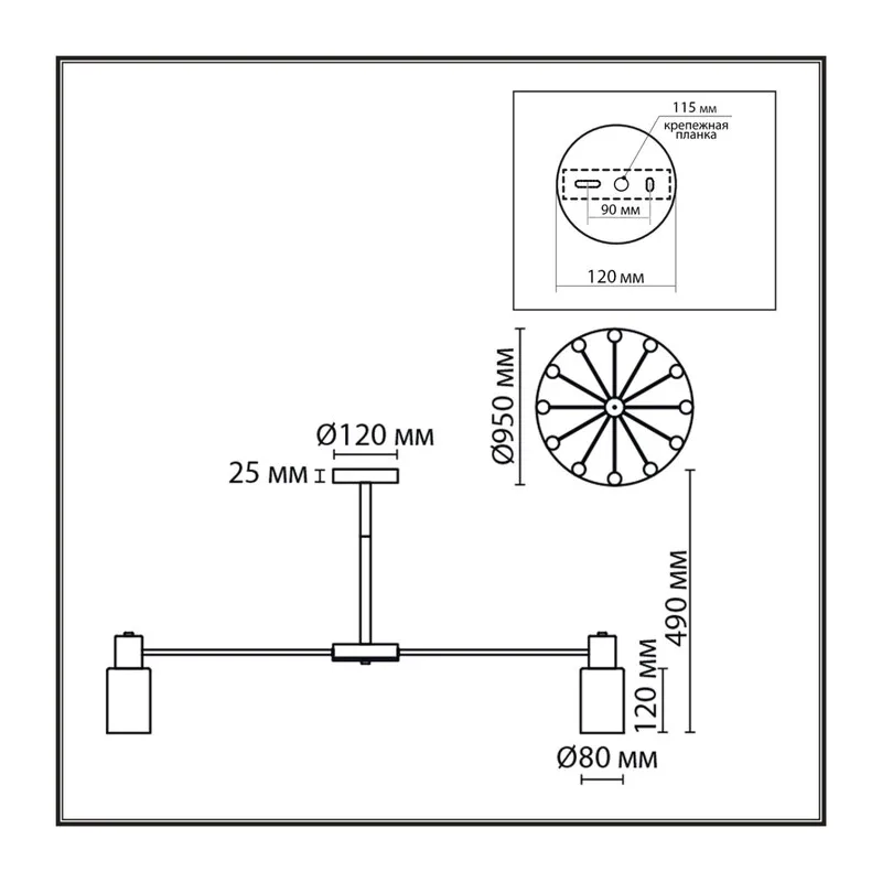 8099/12C COMFI LN26 105 никель/белый металл/стекло Люстра потолочная Е14 12*40W 220V MAVE 4