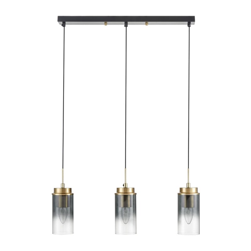 8101/3A COMFI LN26 407 черный/бронза металл/стекло Подвес Е14 3*40W 220V ISHA 4