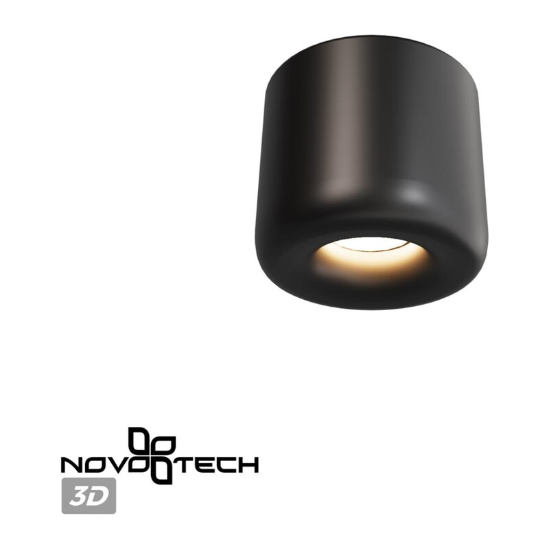 359440 OVER NT24 372 черный Светильник накладной влагозащищённый IP44 LED 10W 220-240V 3000K 650Лм LISSE 3